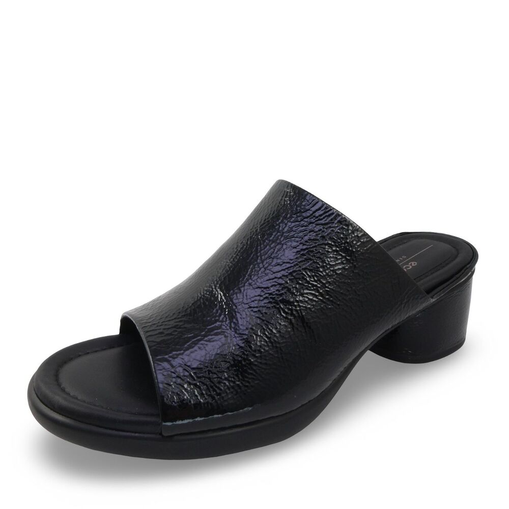 Ecco Women's US 10-10.5 Sculpted 35 Luxe Mule Slide Sandal Leather Black NWOB